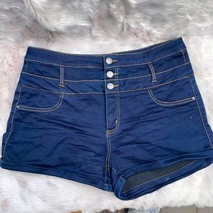 Size 10 high waisted indigo denim shorts